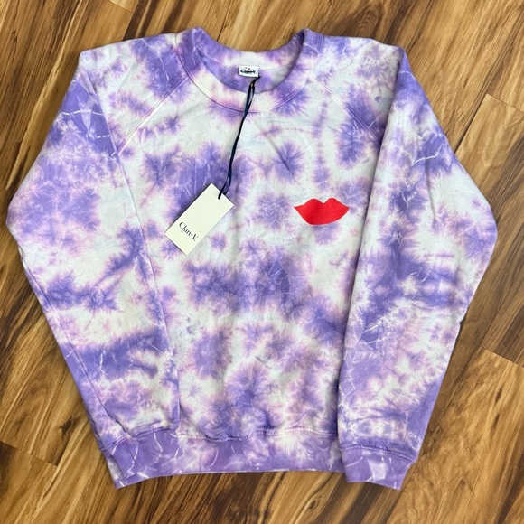 Clare V. Purple Tie-Dye Sweatshirt - Picture 2 of 3